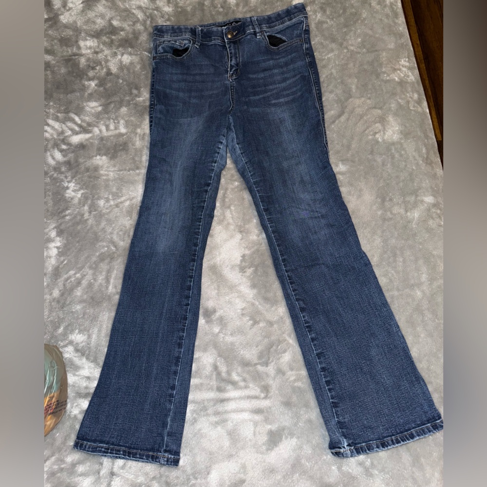 Stylish Dark Blue Women's Straight Leg Jeans